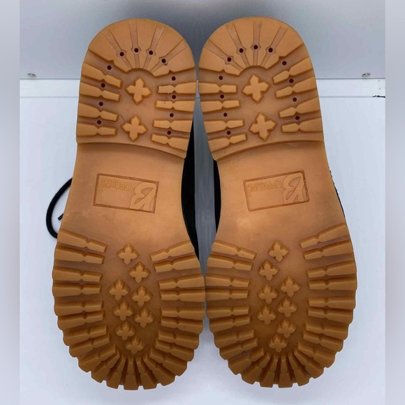 Buffalino Black Suede Leather Men’s Lace-Up Boots Size 10 - Picture 7 of 8